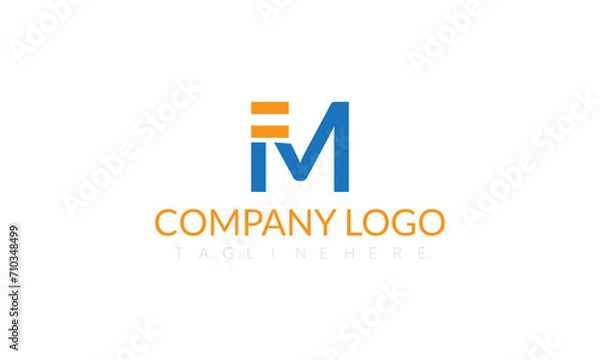 Fototapeta FM letter logo design on MF monogram initials, letter logo concept. FM icon design- Adobe stock