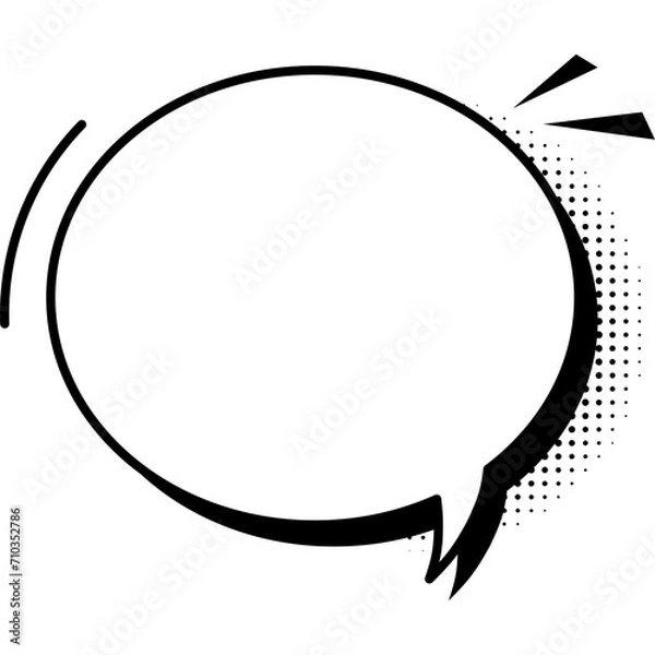 Obraz Line Comic Chat Bubble