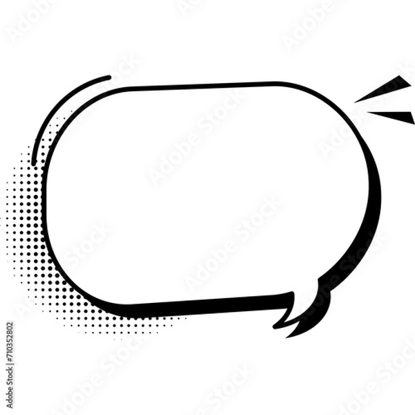 Obraz Line Comic Chat Bubble