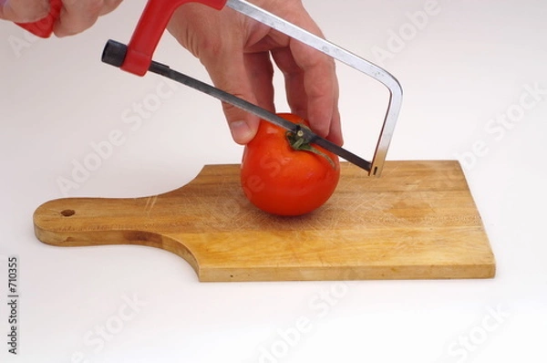 Obraz saw a tomato