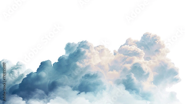 Fototapeta Big clouds isolated on transparent background