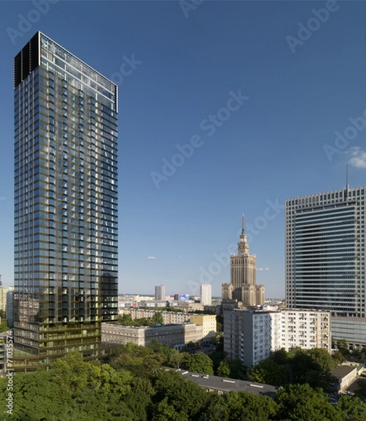 Obraz Warszawa,widok centrum