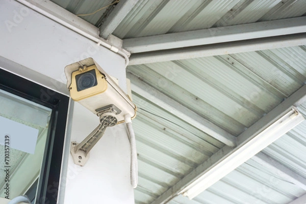 Obraz CCTV camera at house store, security camera
