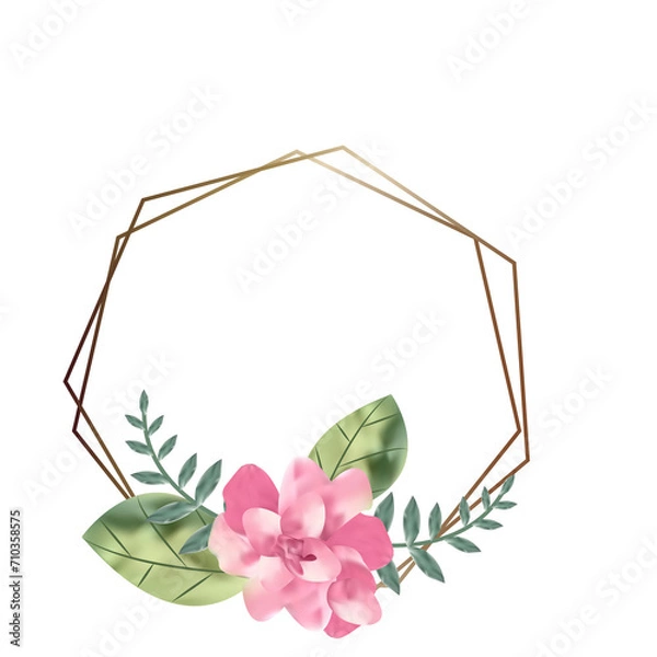 Fototapeta wedding flower frame