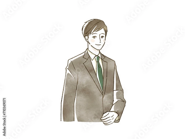 Obraz 笑顔のスーツ姿の男性