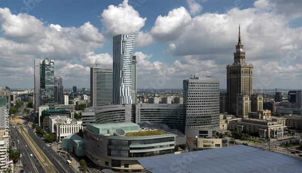 Obraz Warszawa,widok centrum