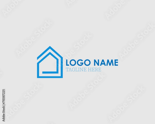 Obraz Home real estate logo & House icon In Vector Real Estate VY Logo Design On Creative Vector  Logo with zipper file 