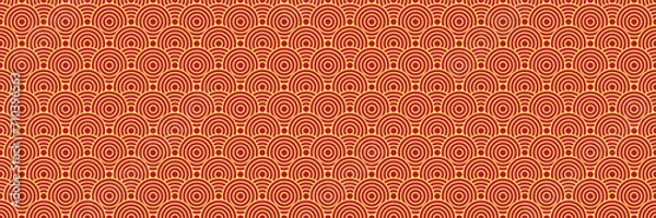 Fototapeta horizontal circle traditional asian pattern for background.