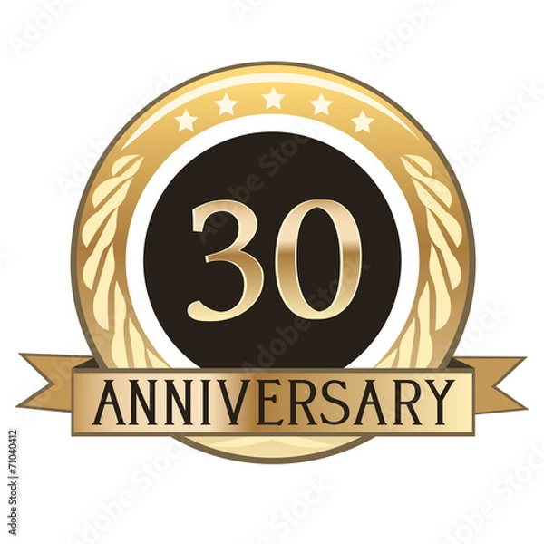 Obraz Thirty Year Anniversary Badge