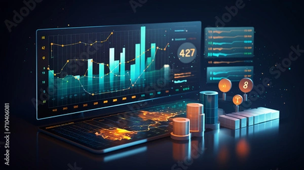Fototapeta Profit Perspectives: Data Science Unveiling Business Realities
