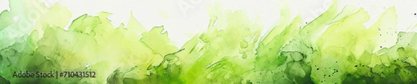 Fototapeta 緑色の水彩テクスチャ　Generative AI