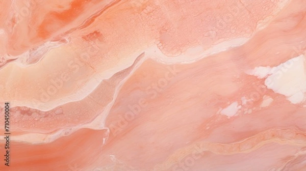Fototapeta Abstract peach fuzz color colored marble marbled stone wall texture luxury background banner pattern wallpaper