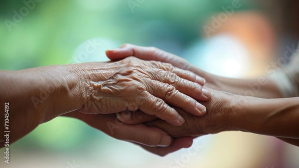 Fototapeta Support for the elderly concept