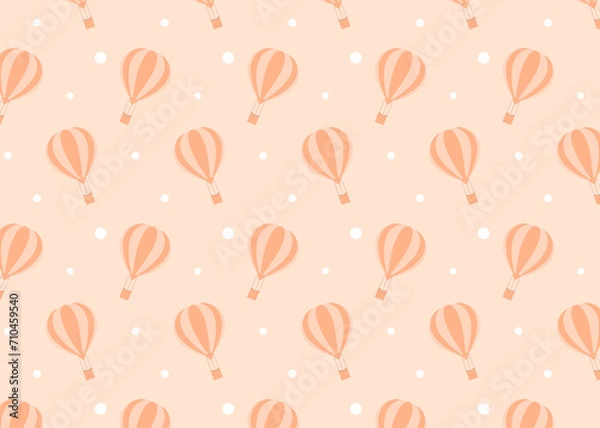 Obraz かわいい気球の壁紙　オレンジ