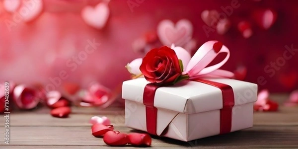 Obraz gift box with ribbon