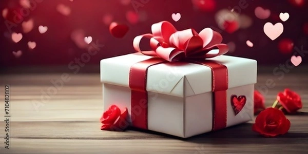 Obraz gift box with ribbon