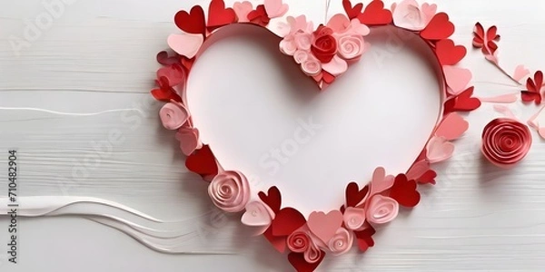 Obraz heart on a white background