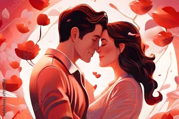 Obraz couple kissing