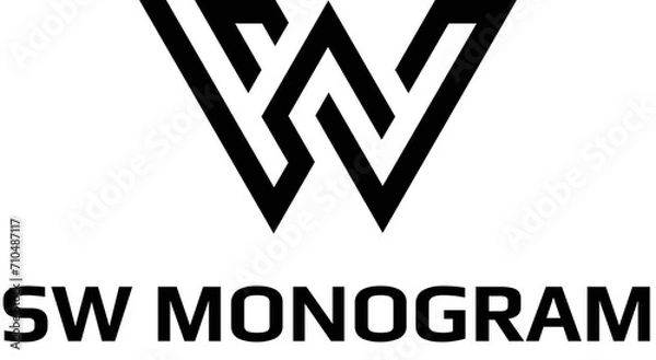 Obraz SW or WS monogram