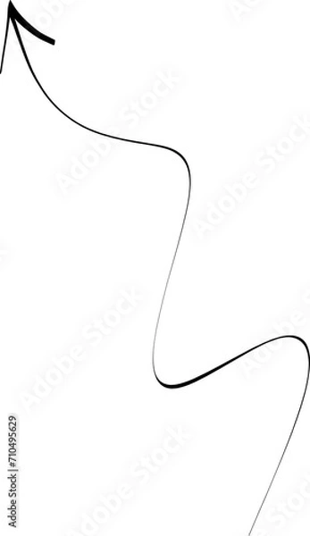 Fototapeta Hand drawn Arrows illustration on transparent background.
