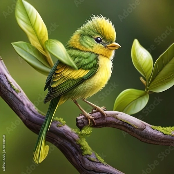 Obraz Cute green bird