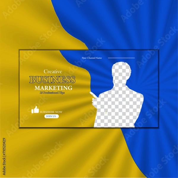 Obraz Creative youtube thumbnail design, Youtube thumbnail design.