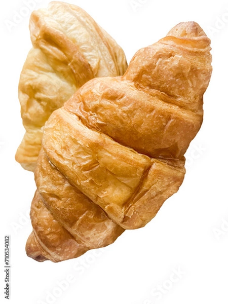 Obraz Croissant And Pie Isolated On Transparent Background, PNG Image