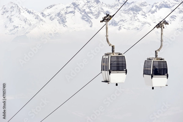 Obraz cableway in the winter