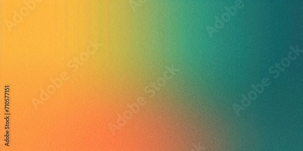 Fototapeta green orange yellow gradient abstract grainy background wallpaper texture with noise web banner design header