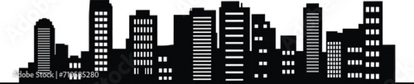 Obraz Vector silhouette city skylines