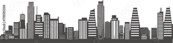 Obraz Vector cityscape skyline design silhouette