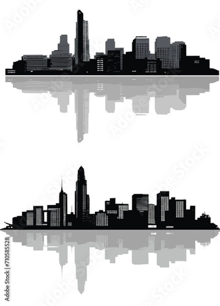 Obraz silhouette. vector design building