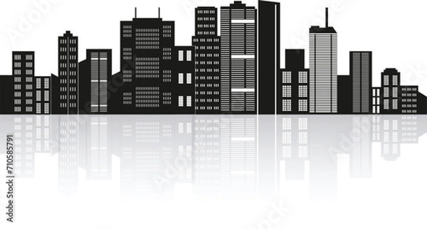 Obraz Vector silhouette cityscape skyline design