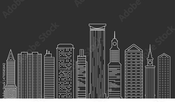 Obraz silhouette. vector design building