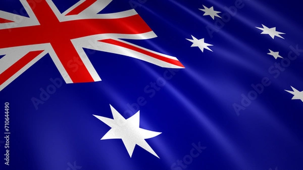 Fototapeta Australia floating flag. 3D illustration