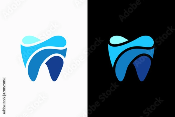 Obraz dental waves Vector Logo Premium