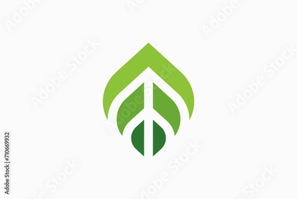 Obraz arrow leaves upwards Vector Logo Premium