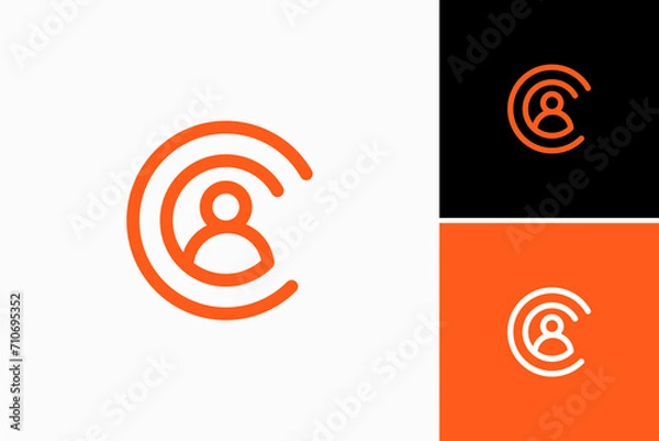 Obraz C people vector logo premium 