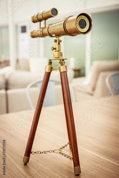 Obraz vintage brass telescope