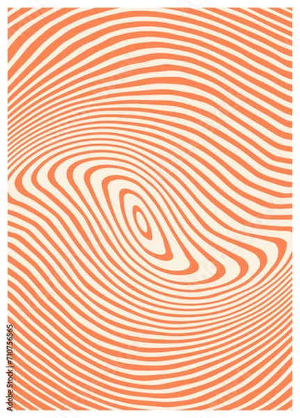 Obraz Twisted and distorted vector groovy hippie background. Waves, swirl, twirl pattern. Retro backgrounds in psychedelic style. Vector illustration