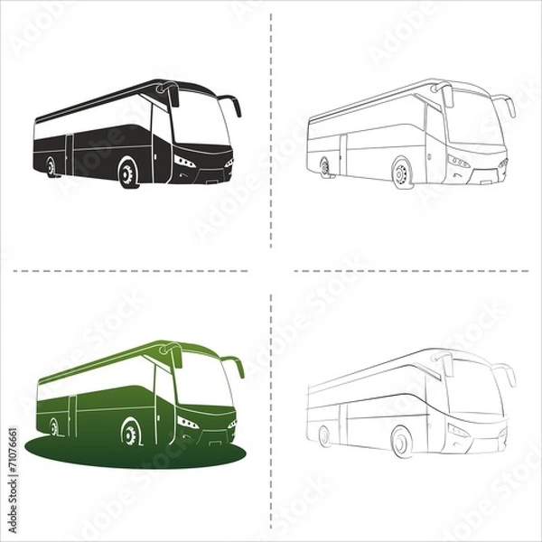 Fototapeta vector bus