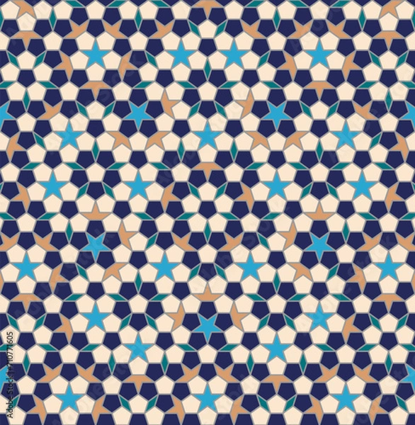 Fototapeta Penrose tiling Arabic Mosaic seamless pattern