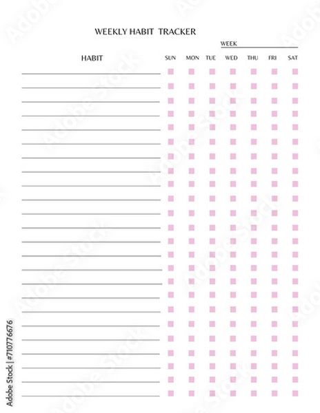 Obraz daily - Weekly habit tracker (4)