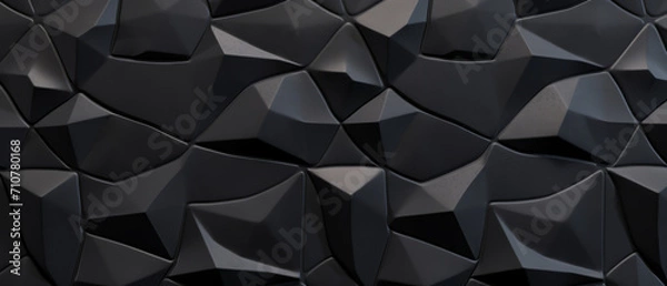 Obraz Textured Black Geometric Facades.