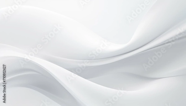 Obraz Abstract white wavy flowing background