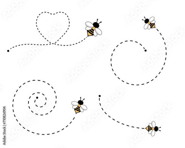 Obraz bees and flowers