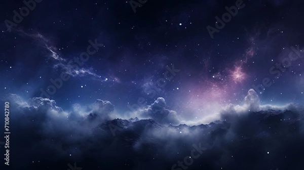 Fototapeta Digital Celestial Symphony,  abstract, grainy texture backdrop resembling a cosmic panorama, Created using generative AI