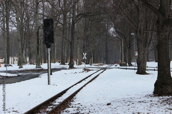 Obraz Schienen im Schnee