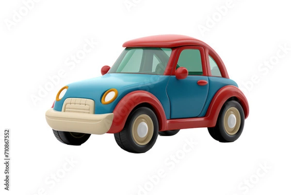 Obraz 3d cartoon Character solid color car 