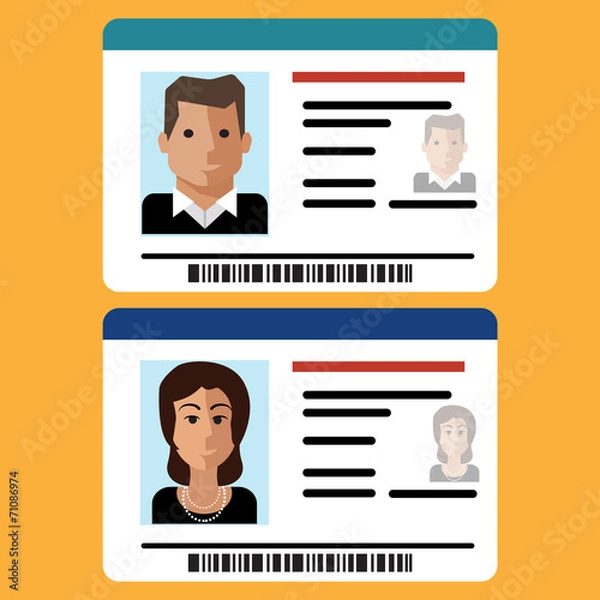 Fototapeta ID Card Icon